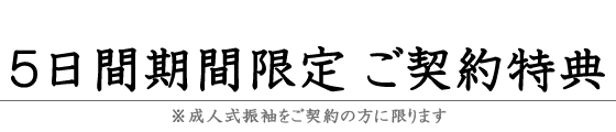 振袖ハクビだけの特別なご購入特典