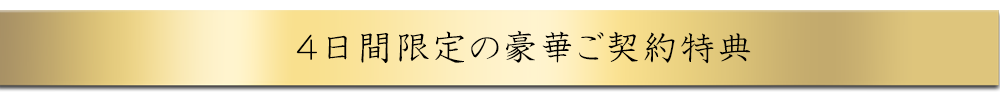 豪華ご契約特典